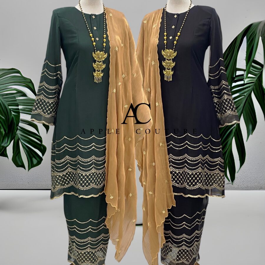 ADINDA KURUNG PREMIUM ORGANZA DARK EMERALD - Image 3