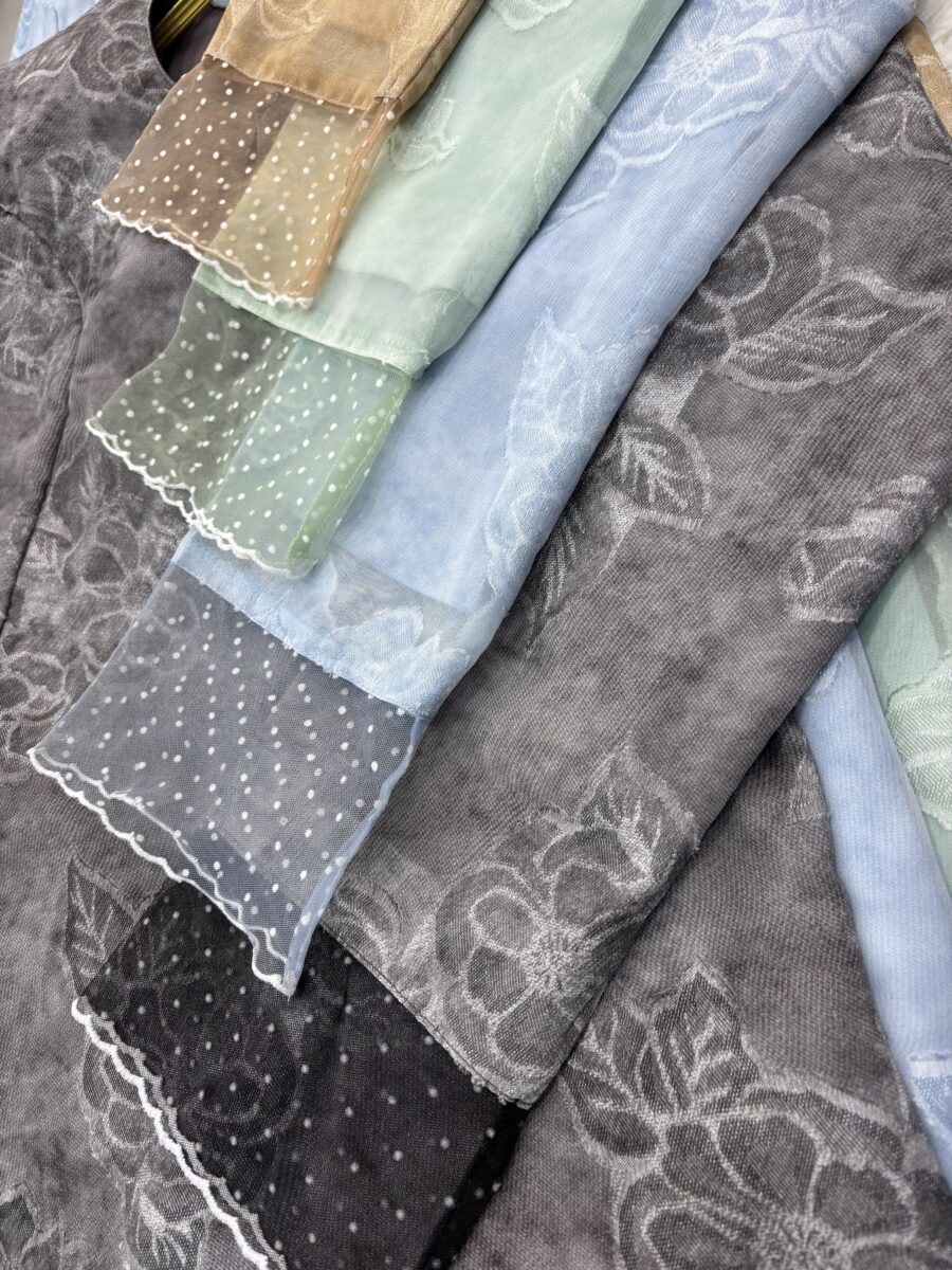 CAMELIA KURUNG PREMIUM SOFT JACQUARD CHARCOAL GREY - Image 3