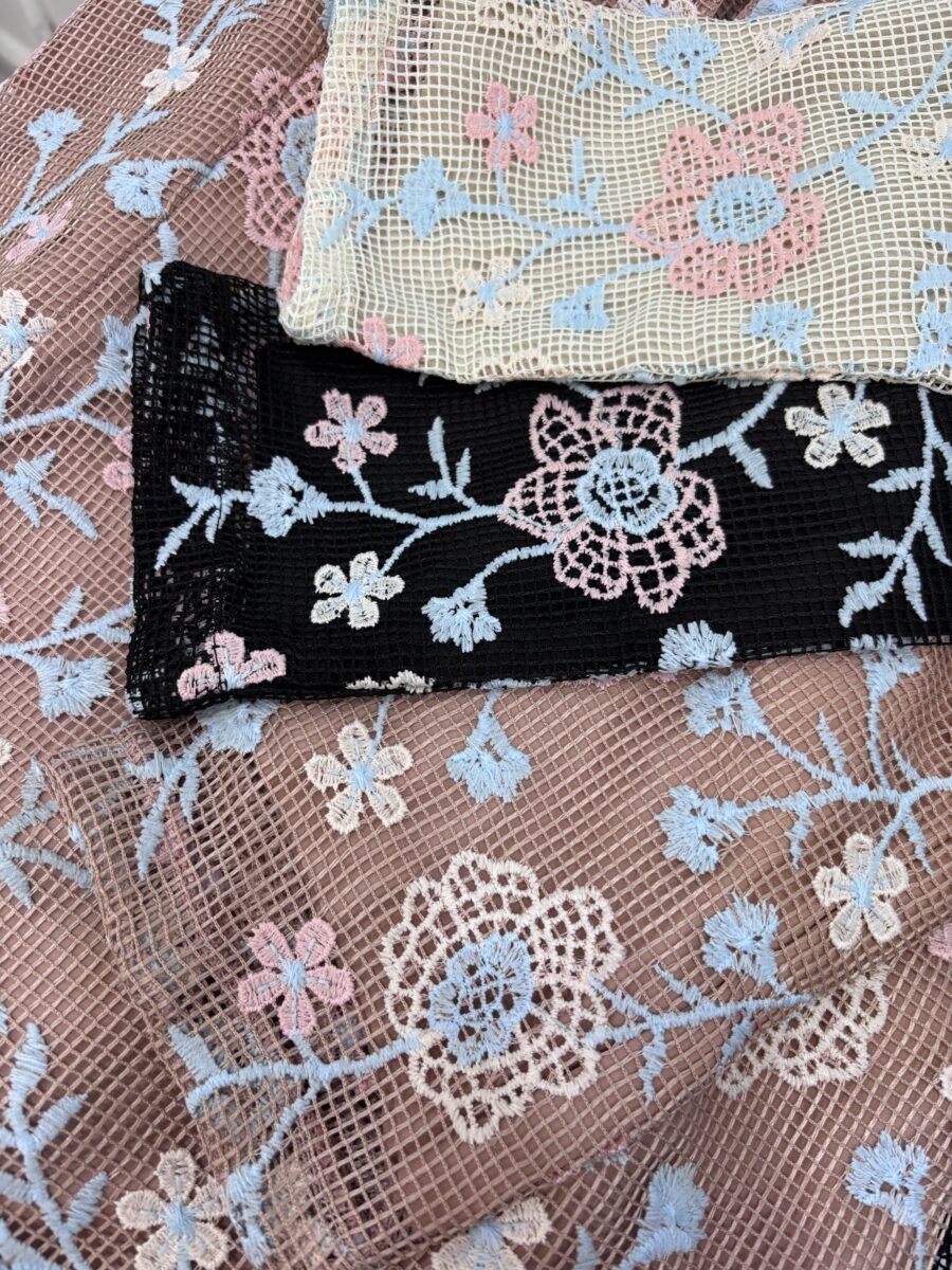 CAMELIA KURUNG PREMIUM LACE EMBROIDERY BLACK - Image 2