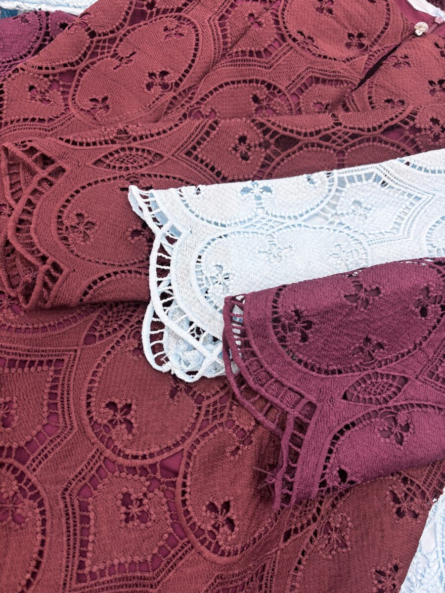 CAMELIA KURUNG PREMIUM LACE EMBROIDERY BROWN - Image 2