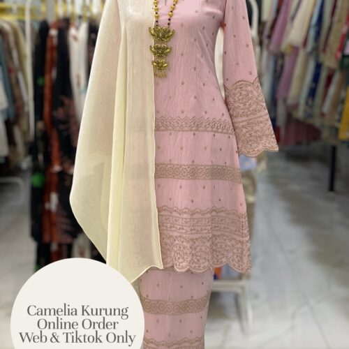 CAMELIA KURUNG PREMIUM ORGANZA SHIMMER LILAC