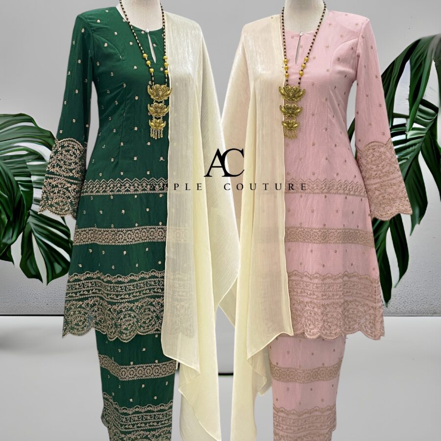 CAMELIA KURUNG PREMIUM ORGANZA SHIMMER CREAM - Image 5