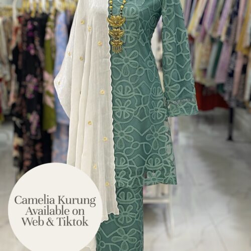CAMELIA KURUNG PREMIUM LACE EMBROIDERY SPRUCETONE