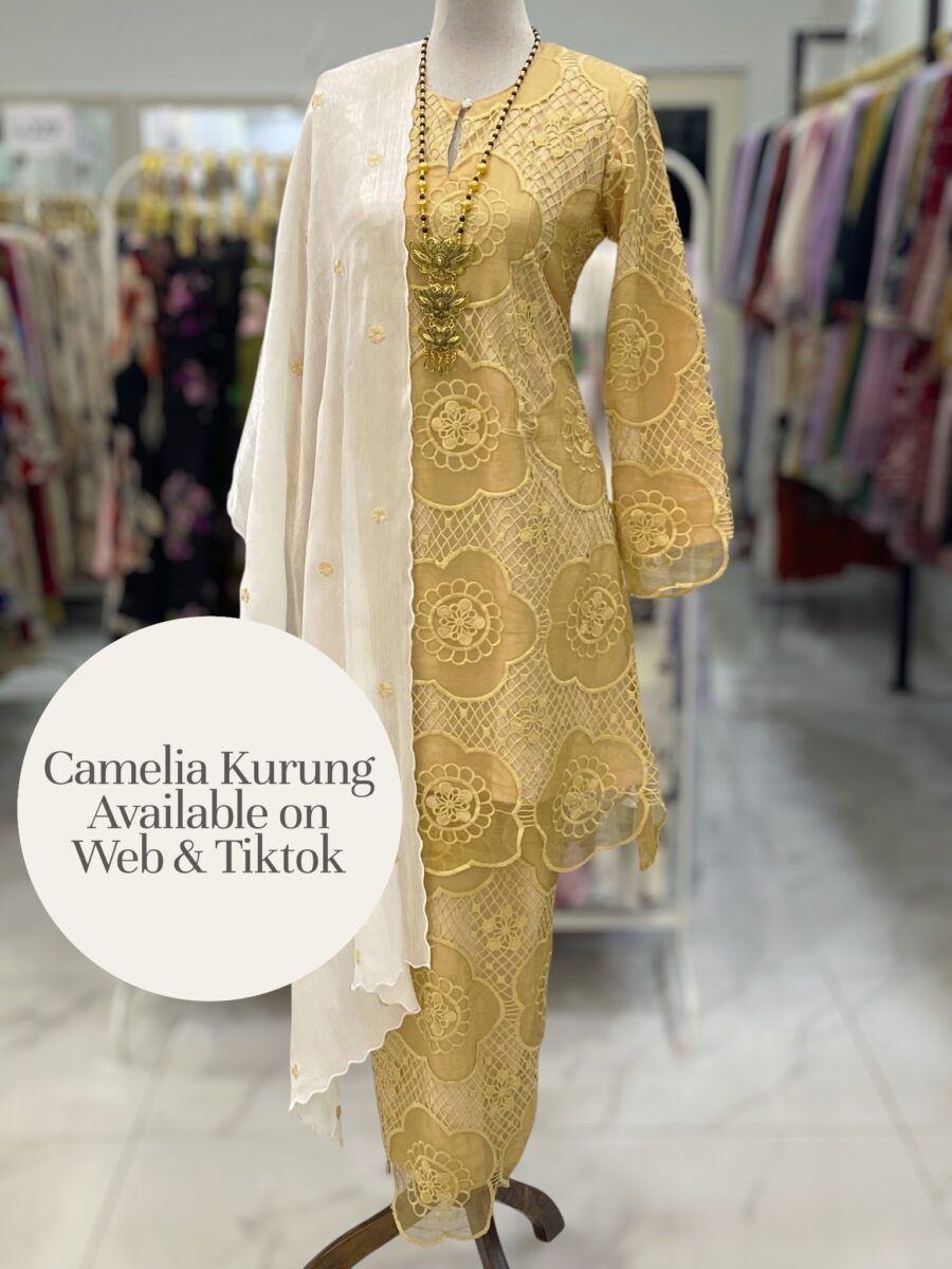 CAMELIA KURUNG PREMIUM LACE EMBROIDERY NUDE