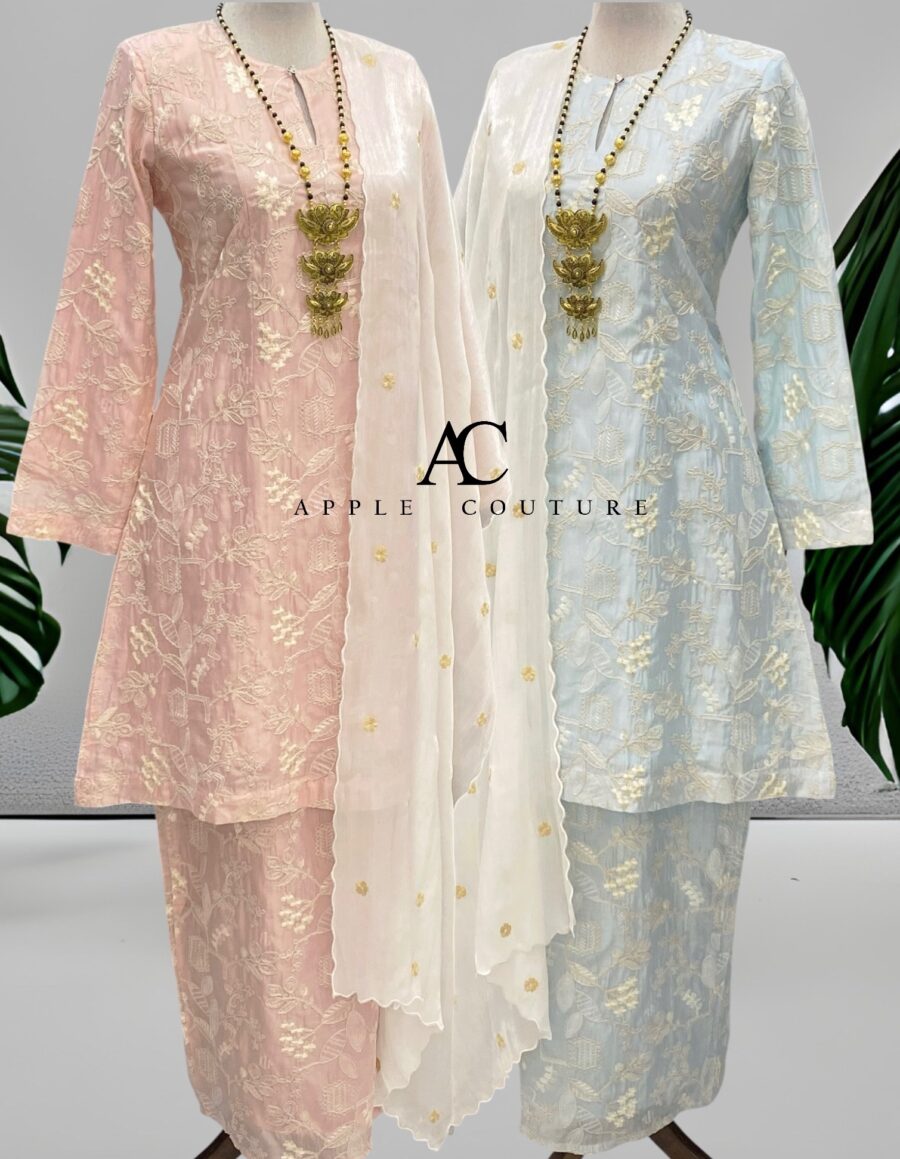 CAMELIA KURUNG PREMIUM SOFT JAQUARD WITH SEQUINS SOFT PINK - Image 3