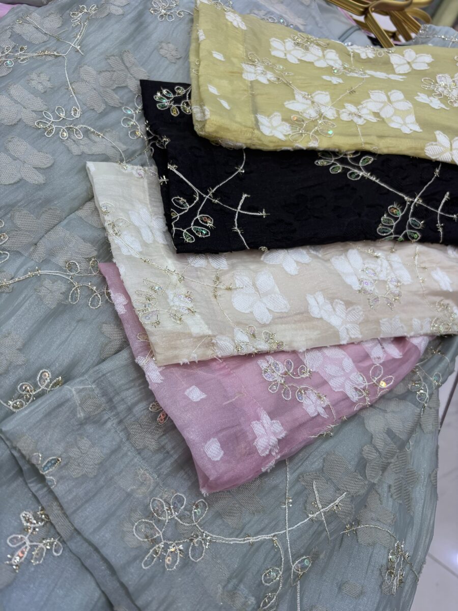CAMELIA KURUNG PREMIUM SOFT JAQUARD WITH SEQUINS LIME YELLOW - Image 2
