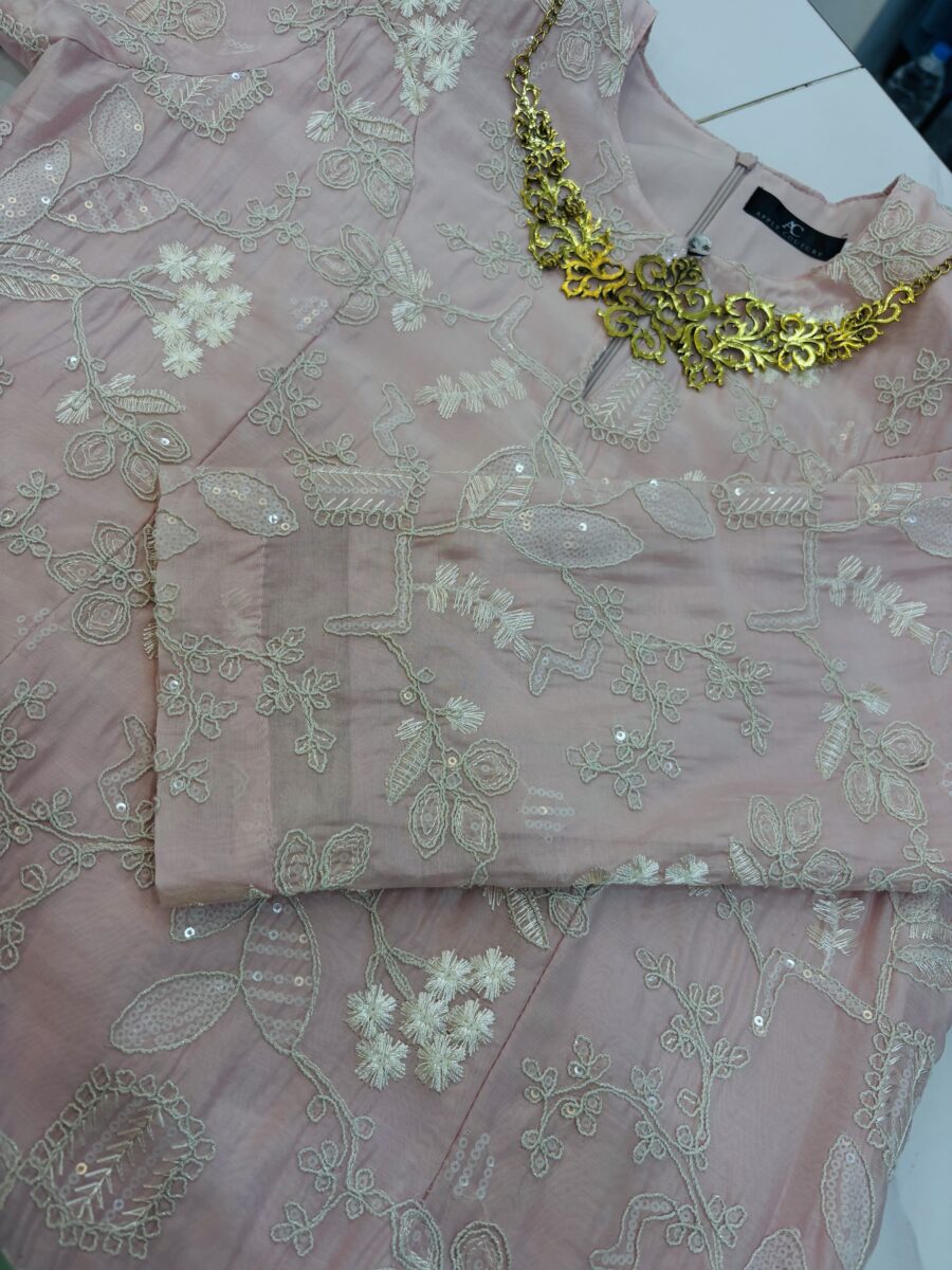 CAMELIA KURUNG PREMIUM SOFT JAQUARD WITH SEQUINS SOFT PINK - Image 2