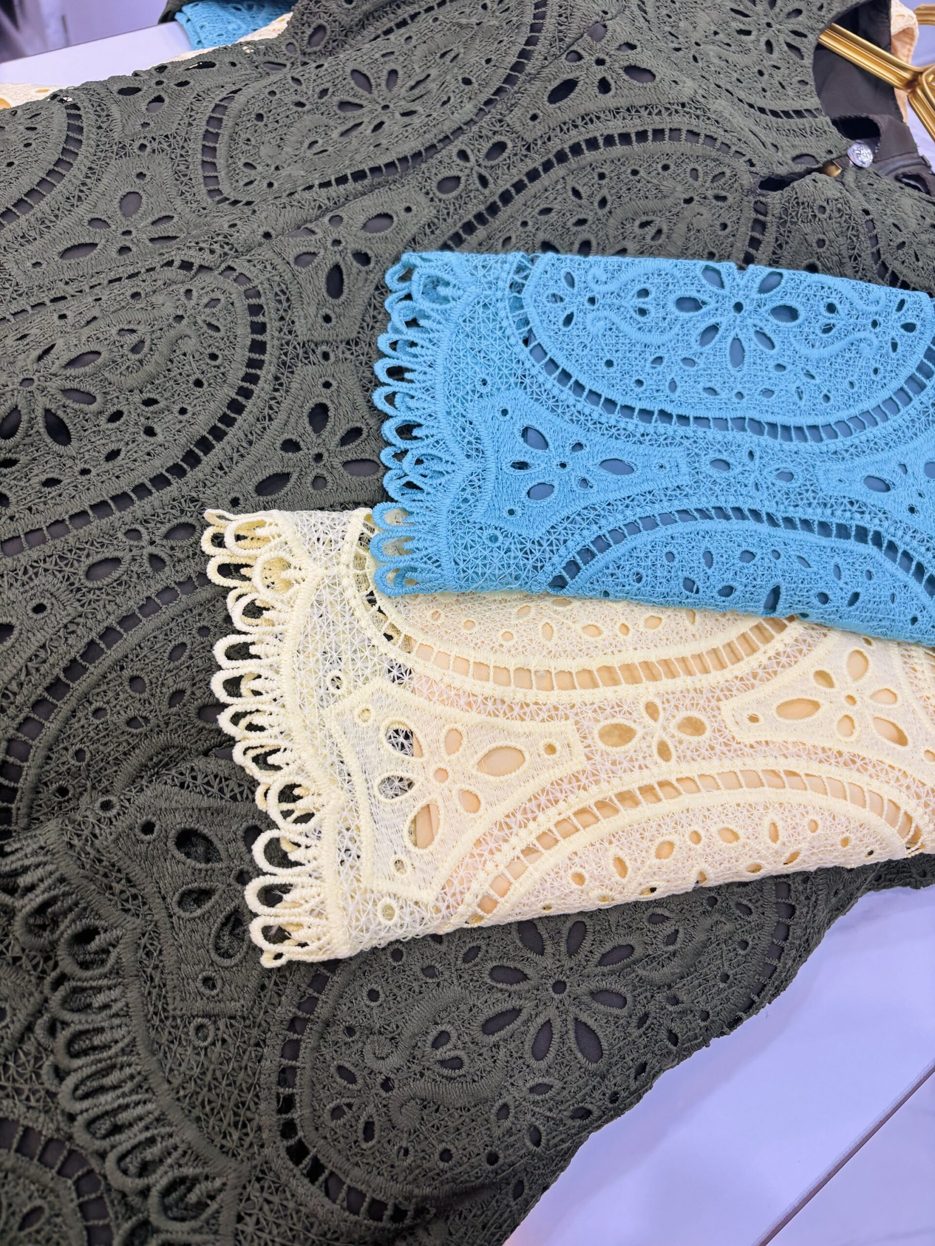 CAMELIA KURUNG PREMIUM LACE EMBROIDERY OLIVE GREEN - Image 3