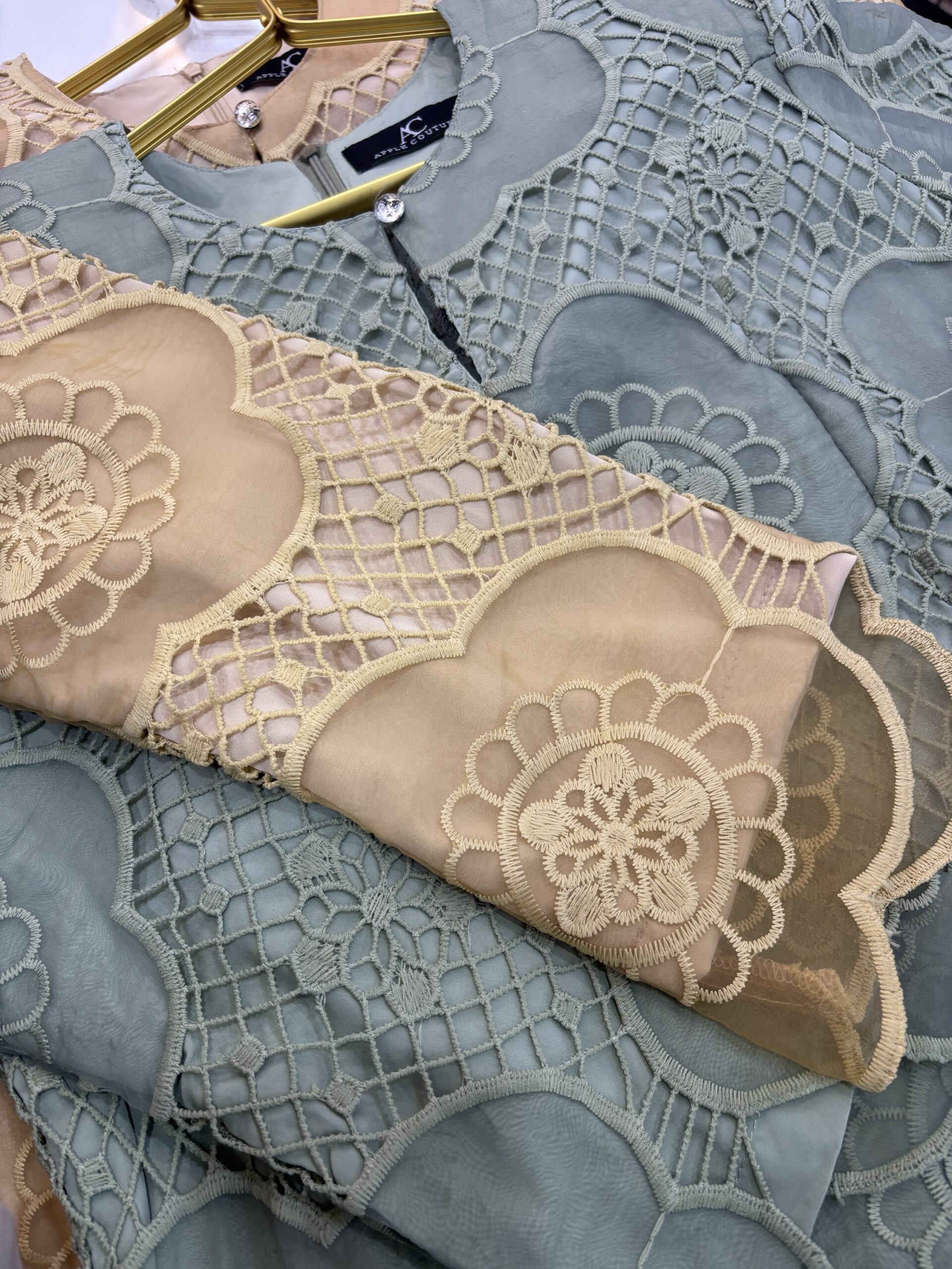 CAMELIA KURUNG PREMIUM LACE EMBROIDERY YELLOW BUTTER - Image 3