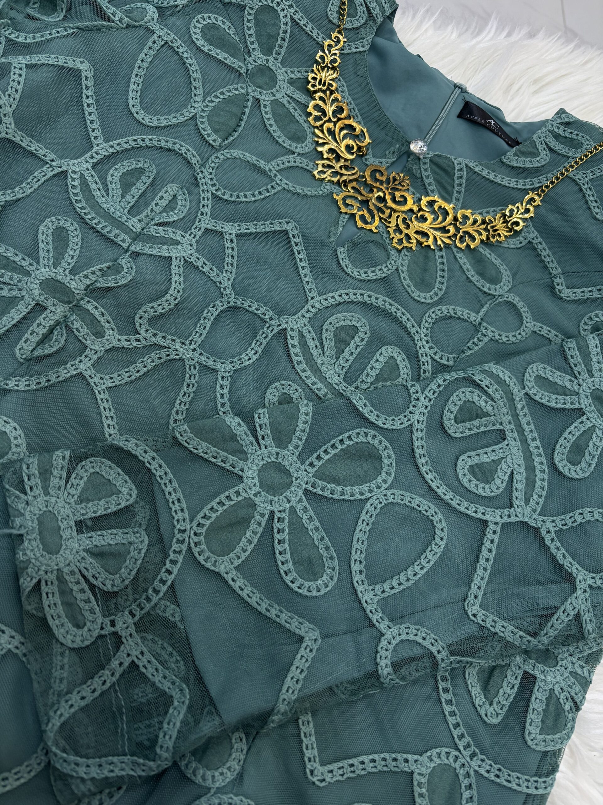 CAMELIA KURUNG PREMIUM LACE EMBROIDERY SPRUCETONE - Image 2
