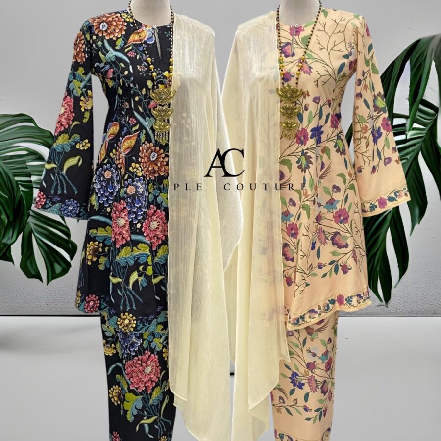 MELOR KURUNG RIAU BATIK COTTON BLACK - Image 3