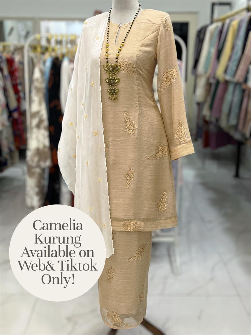 CAMELIA KURUNG MODERN SILK BLEND EMBROIDERY NUDE