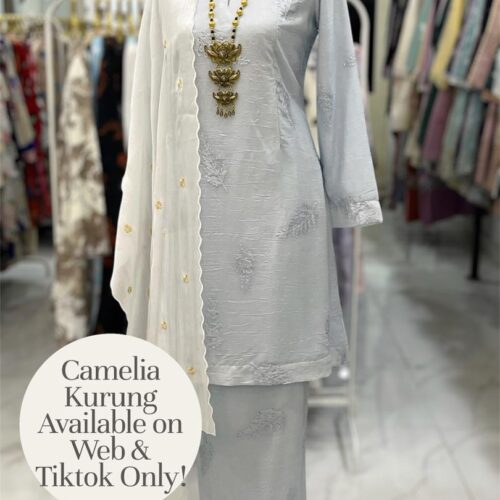 CAMELIA KURUNG MODERN SILK BLEND EMBROIDERY POWDER BLUE