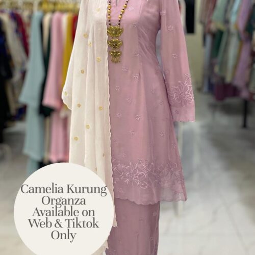 CAMELIA KURUNG PREMIUM ORGANZA PURPLE LILAC