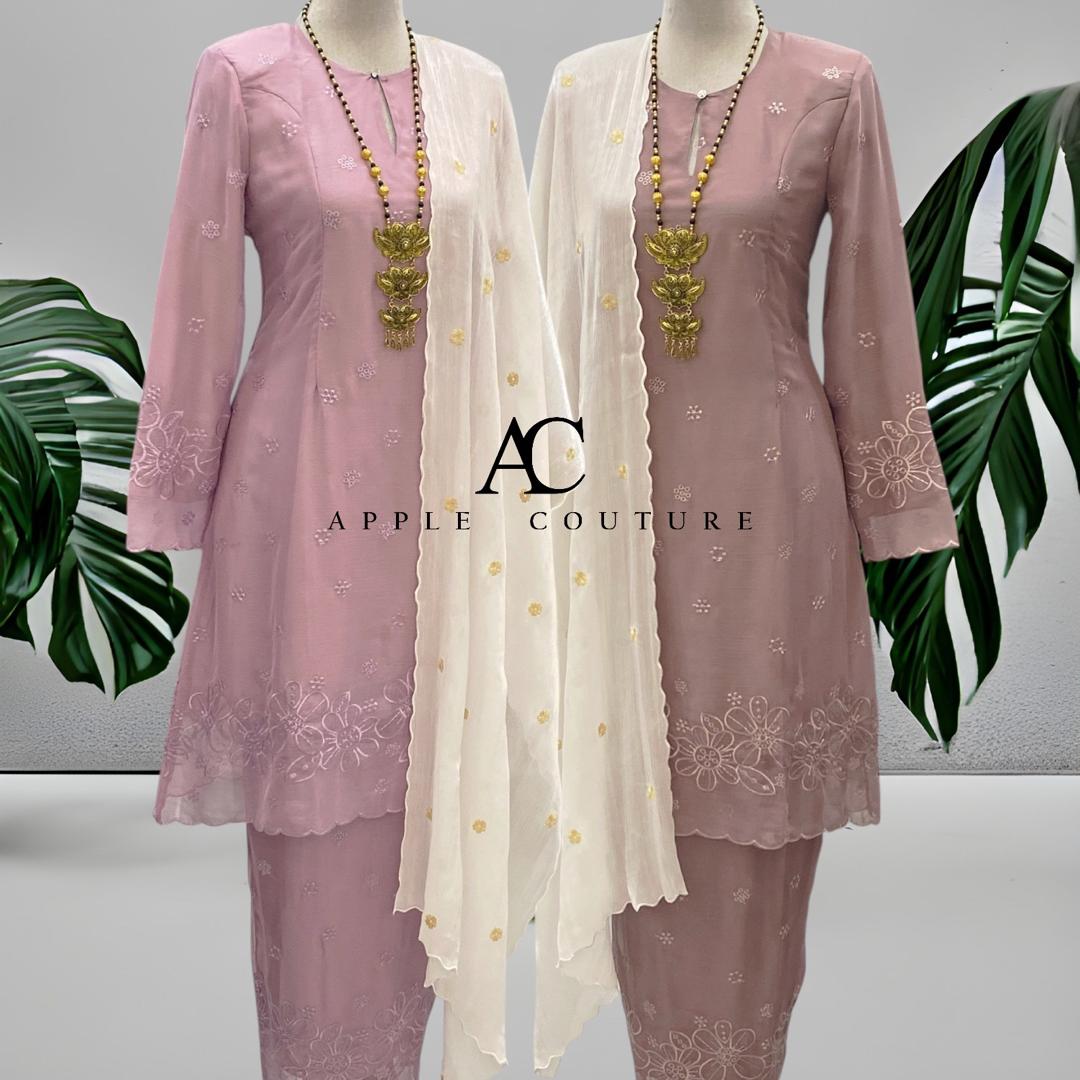 CAMELIA KURUNG PREMIUM ORGANZA DUSTY PLUM - Image 3