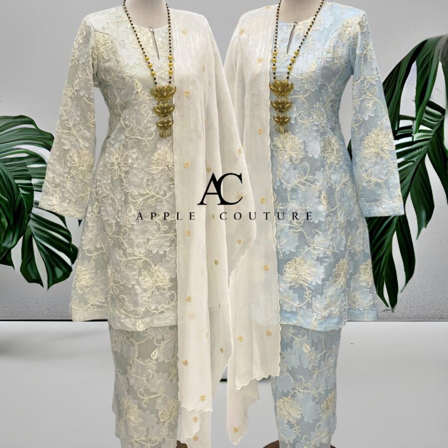 CAMELIA KURUNG PREMIUM SOFT JAQUARD WITH SEQUINS LIGHT MINT - Image 3