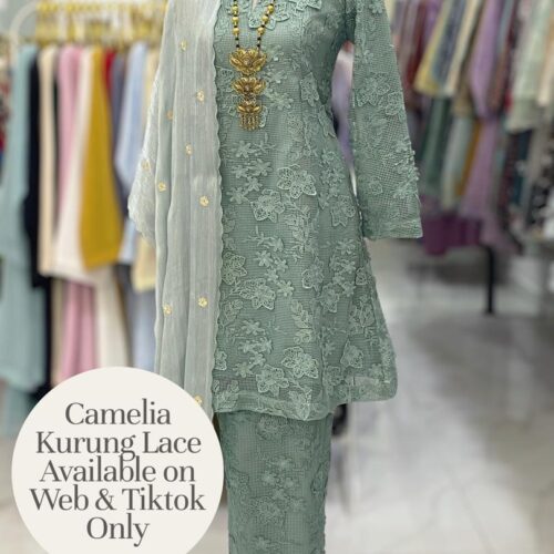 CAMELIA KURUNG PREMIUM LACE TEAL GREEN