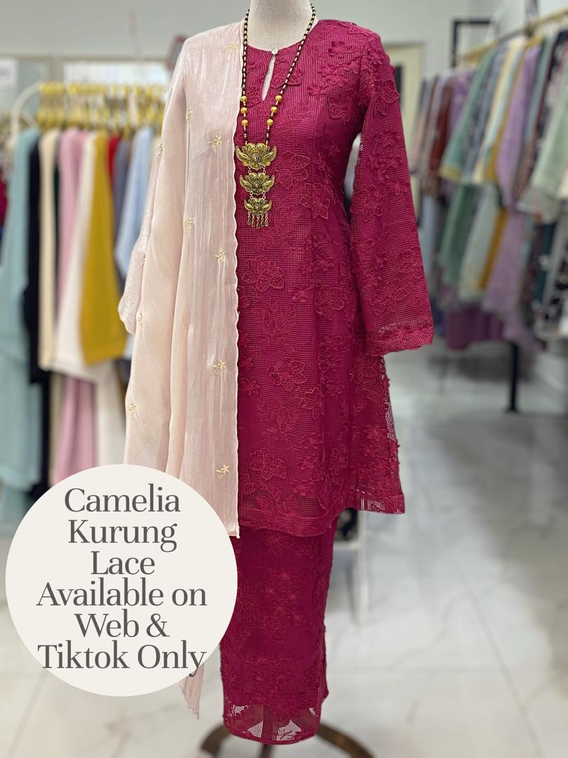 CAMELIA KURUNG PREMIUM LACE DARK FUSCHIA