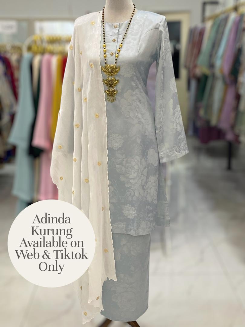 ADINDA KURUNG SOFT JACQUARD DUSTY BLUE