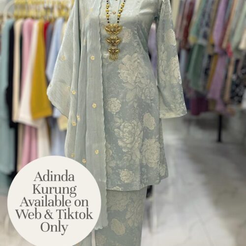 ADINDA KURUNG SOFT JACQUARD DUSTY MINT