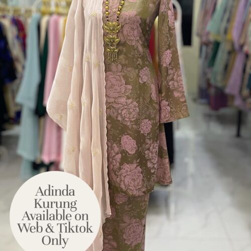 ADINDA KURUNG SOFT JACQUARD OLIVE PINK