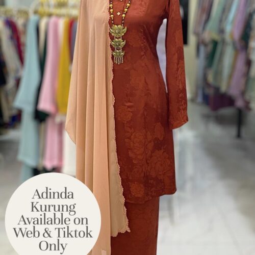 ADINDA KURUNG SOFT JACQUARD BRICK BROWN