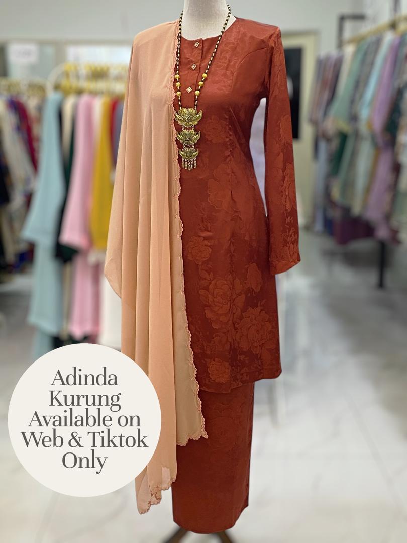 ADINDA KURUNG SOFT JACQUARD BRICK BROWN