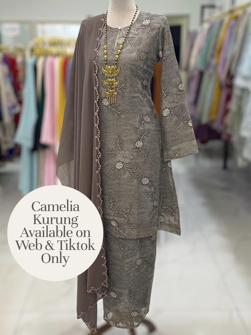 CAMELIA KURUNG MODERN SILK BLEND EMBROIDERY GREY