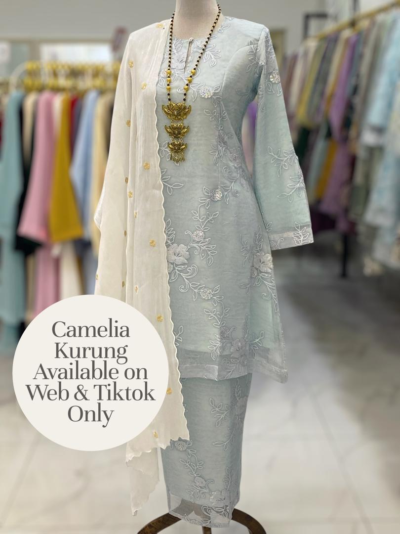 CAMELIA KURUNG MODERN SILK BLEND EMBROIDERY SOFT BLUE