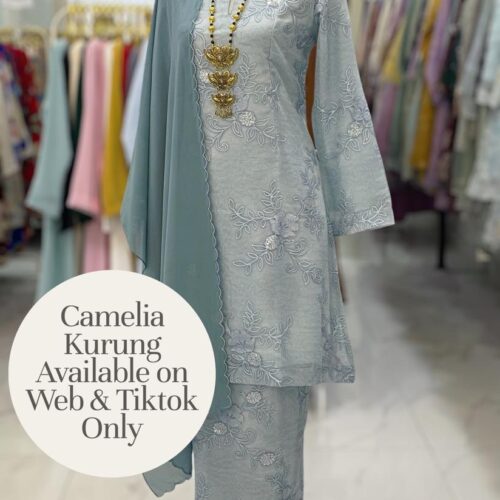 CAMELIA KURUNG MODERN SILK BLEND EMBROIDERY POWDER BLUE