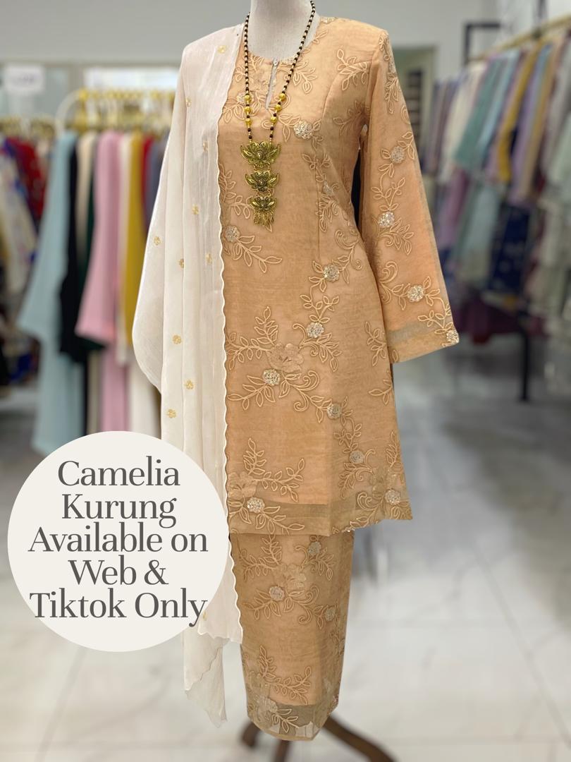 CAMELIA KURUNG MODERN SILK BLEND EMBROIDERY NUDE PEACH
