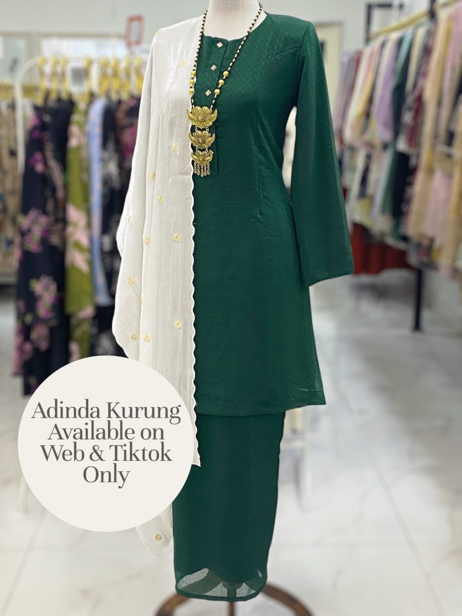ADINDA KURUNG ORGANZA SHIMMER DARK EMERALD