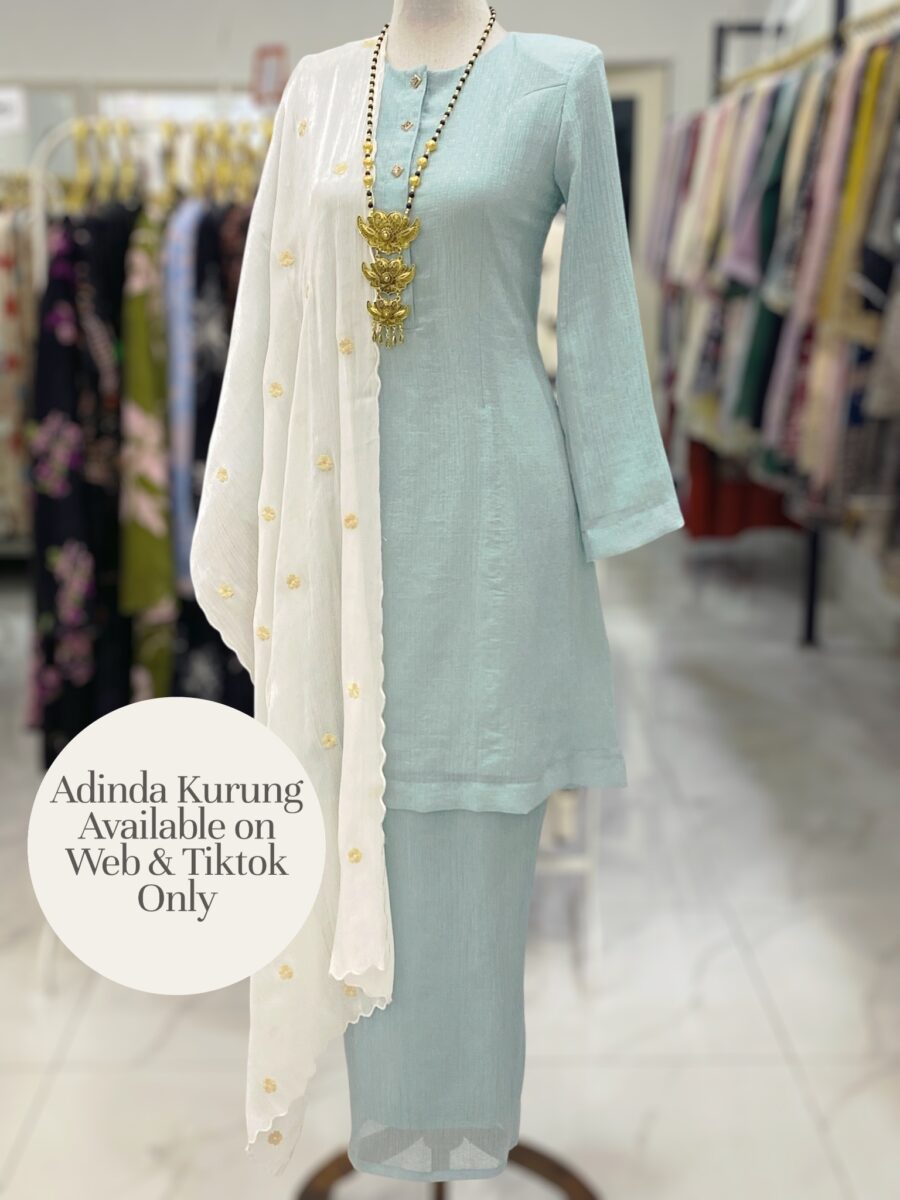 ADINDA KURUNG ORGANZA SHIMMER MINT BLUE