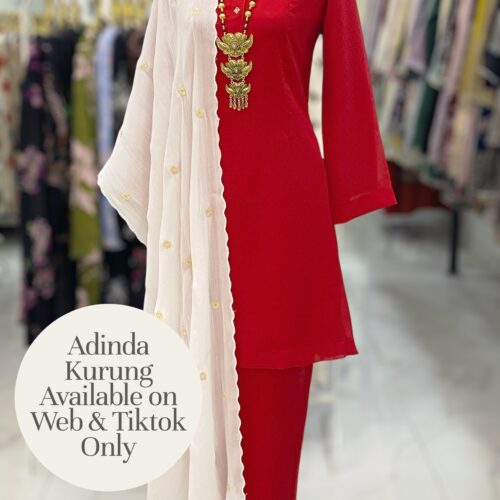 ADINDA KURUNG ORGANZA SHIMMER CHILLI RED