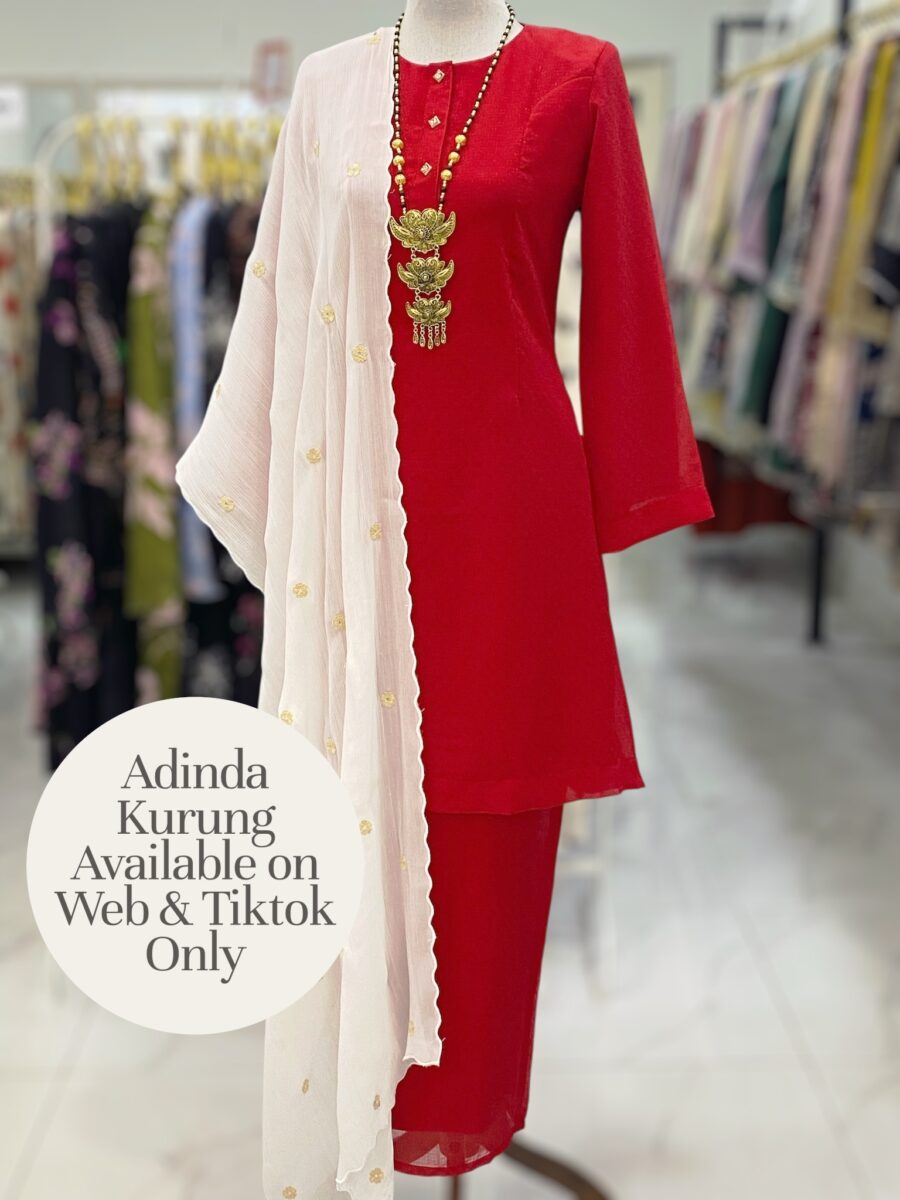 ADINDA KURUNG ORGANZA SHIMMER CHILLI RED