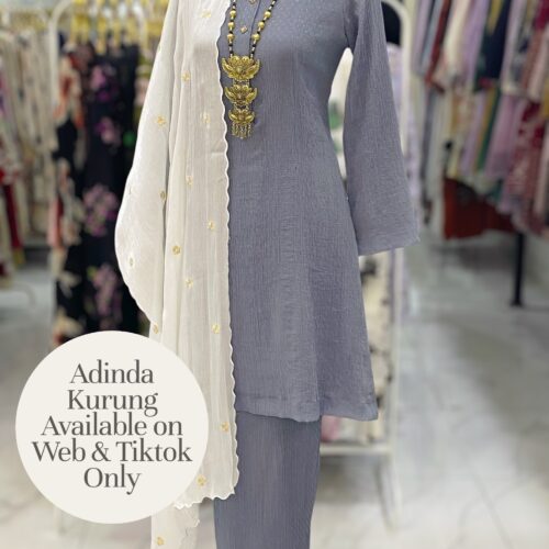 ADINDA KURUNG ORGANZA SHIMMER BLUE ASH