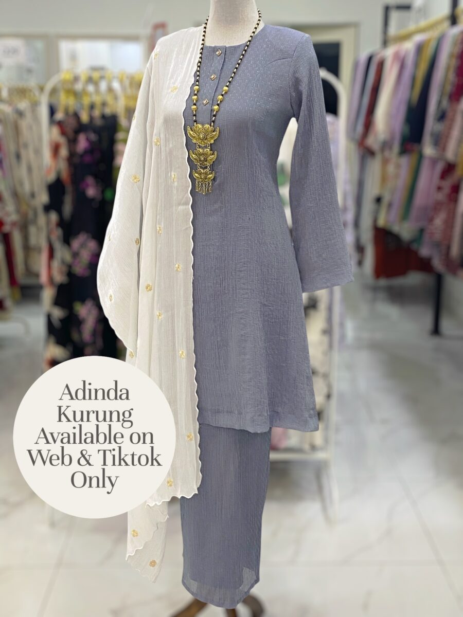 ADINDA KURUNG ORGANZA SHIMMER BLUE ASH