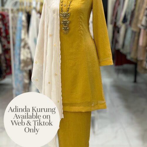 ADINDA KURUNG ORGANZA SHIMMER YELLOW MUSTARD