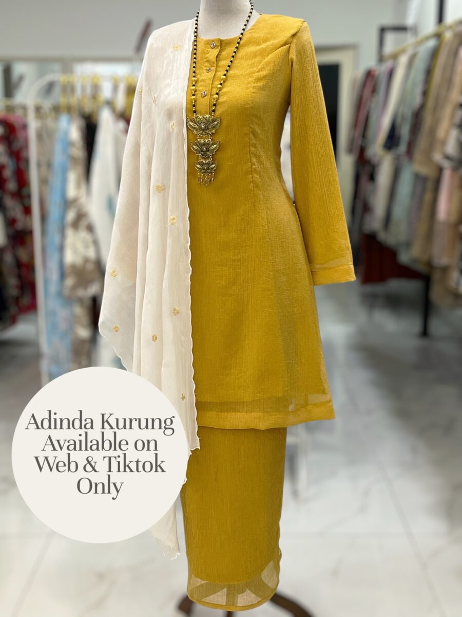 ADINDA KURUNG ORGANZA SHIMMER YELLOW MUSTARD