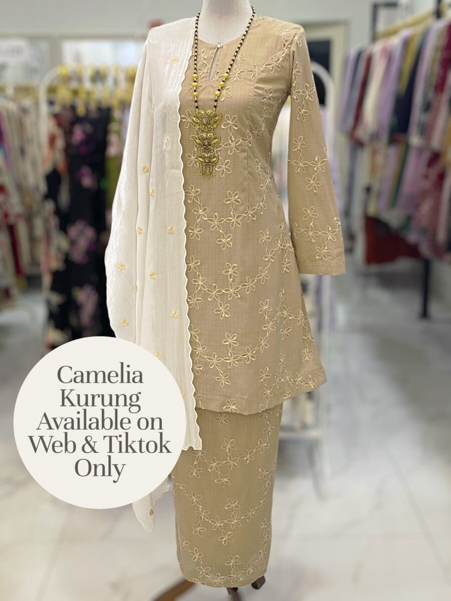 CAMELIA KURUNG MODEN SOFT COTTON COFFEE