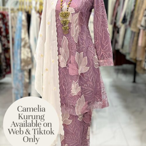 CAMELIA KURUNG PREMIUM LACE DUSTY PLUM
