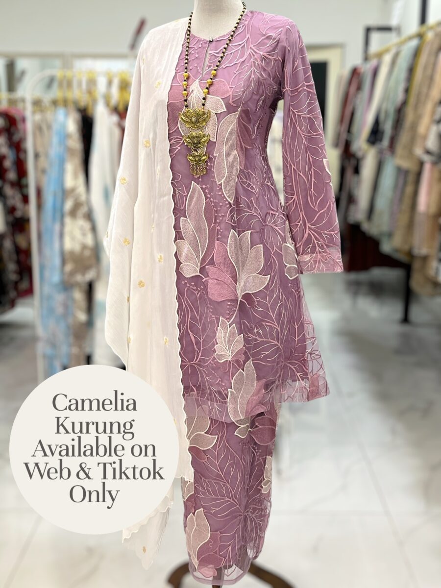 CAMELIA KURUNG PREMIUM LACE DUSTY PLUM
