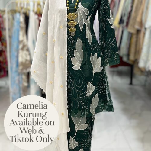 CAMELIA KURUNG PREMIUM LACE EMERALD GREEN