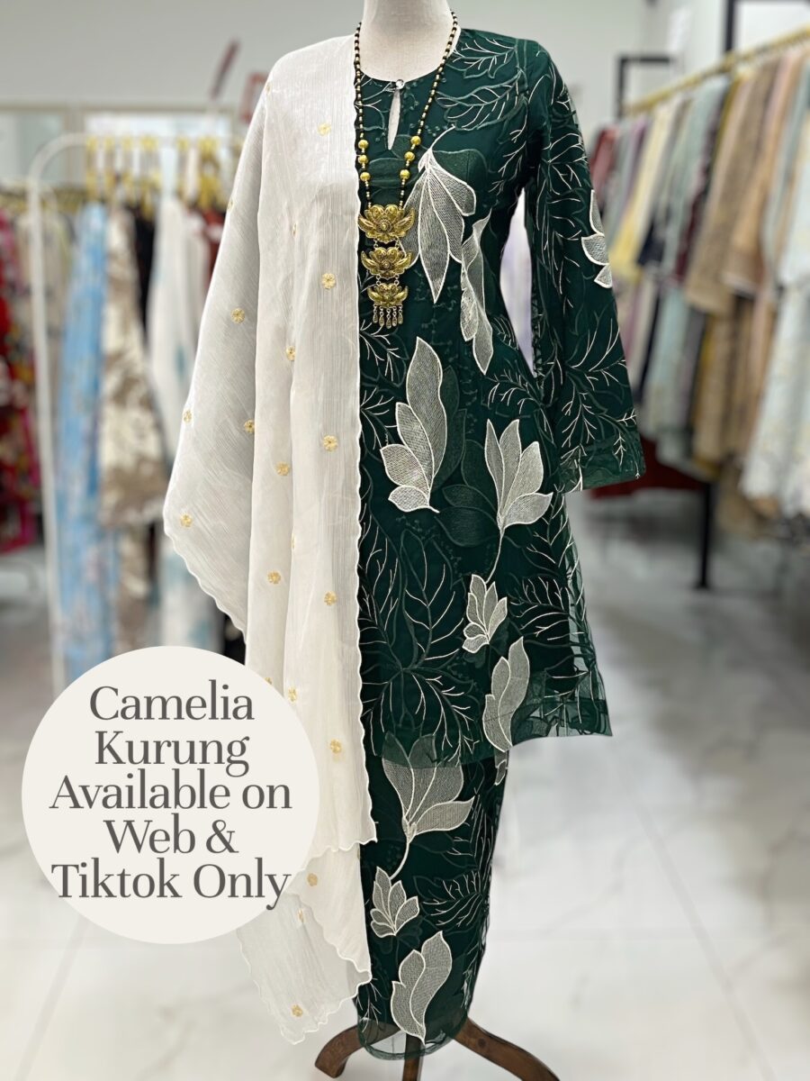CAMELIA KURUNG PREMIUM LACE EMERALD GREEN