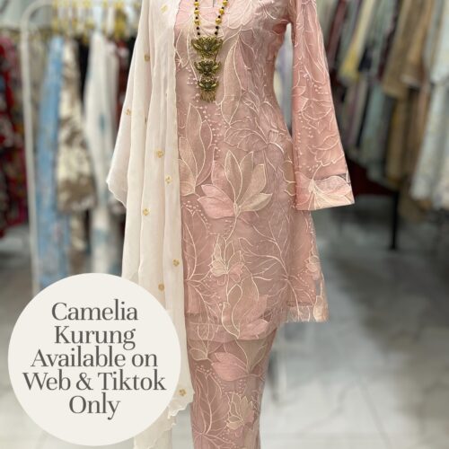 CAMELIA KURUNG PREMIUM LACE BLUSH PINK