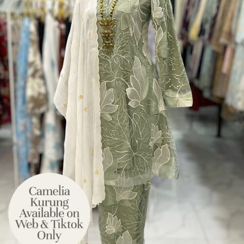CAMELIA KURUNG PREMIUM LACE SAGE GREEN