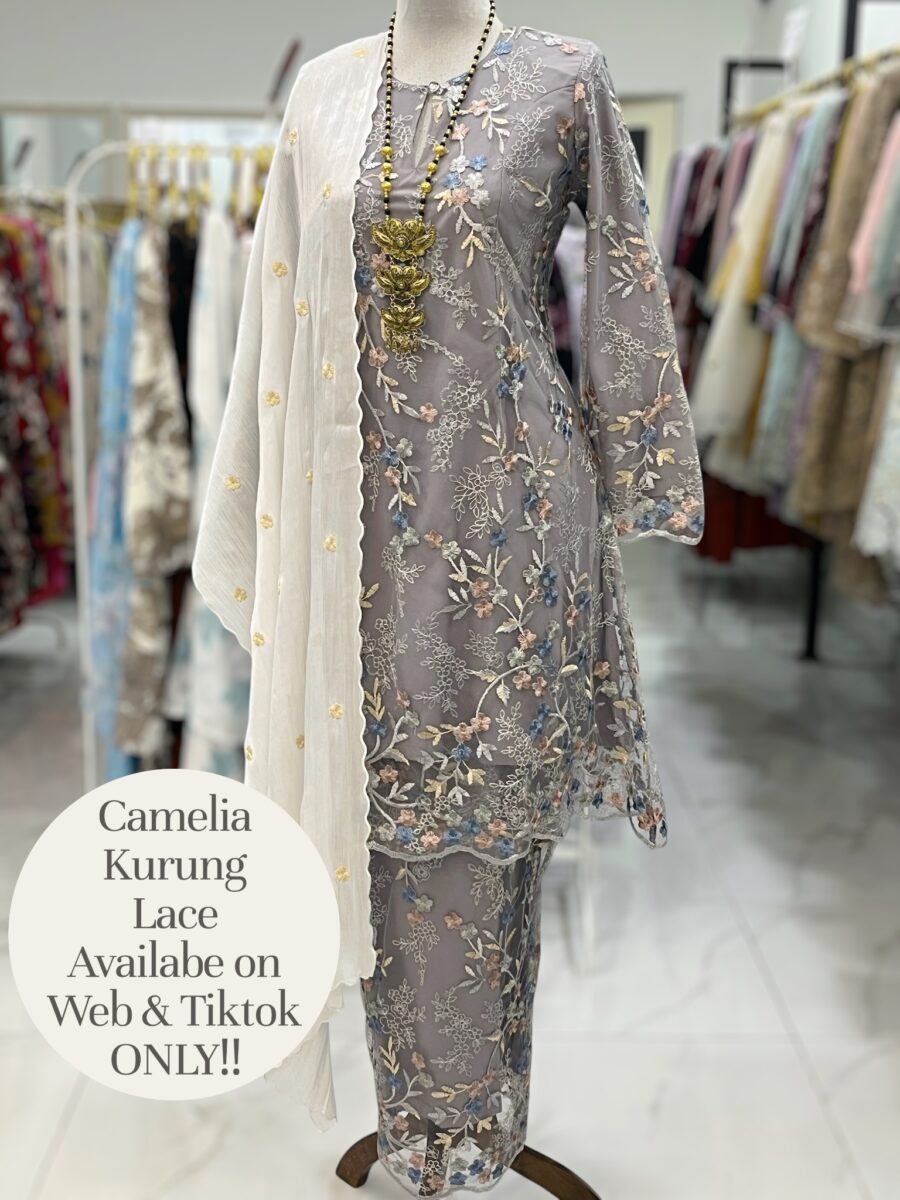 CAMELIA KURUNG PREMIUM LACE ASH PURPLE