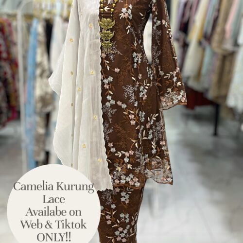 CAMELIA KURUNG PREMIUM LACE RICH BROWN