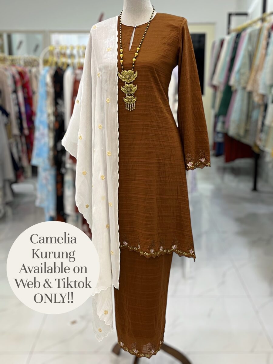 CAMELIA KURUNG MODEN COTTON SILK BROWN