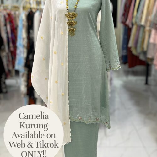 CAMELIA KURUNG MODEN COTTON SILK MINT